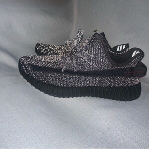 Black and White Knit Sneakers